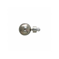 Lot De 2 Embouts Inspire, Grise / Argent Clair, Pour Tringle À Rideau Diam.20 Mm