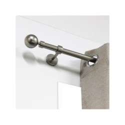 Lot De 2 Supports Tringle À Rideau Kali, 20 Mm Argent Satiné Inspire