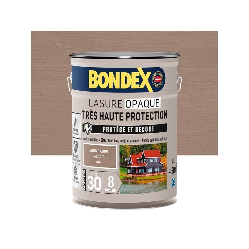 Lasure Bondex Tres Haute Protection 8 Ans 8 Ans Satiné 5 L