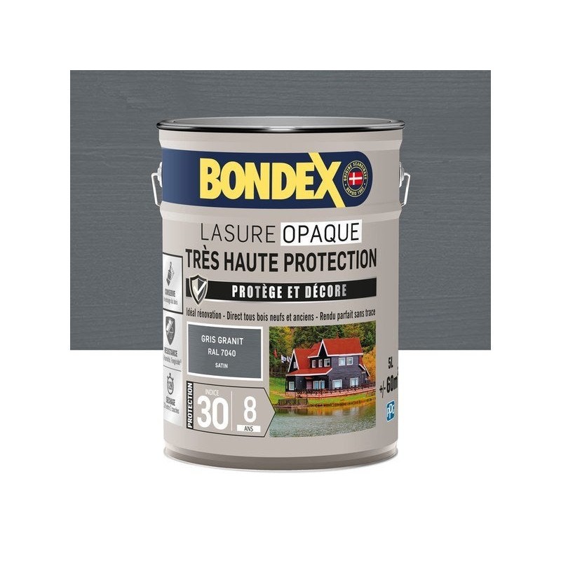 Lasure Bondex Tres Haute Protection 8 Ans 8 Ans Satiné 5 L