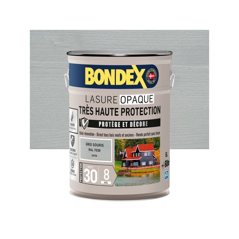 Lasure Bondex Tres Haute Protection 8 Ans 8 Ans Satiné 5 L