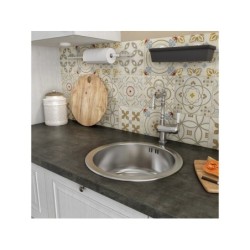 Evier rond 1 cuve ISEA inox lisse diam. 54 cm