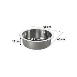 Evier rond 1 cuve ISEA inox lisse diam. 54 cm