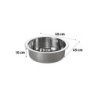 Evier rond 1 cuve ISEA inox lisse diam. 54 cm