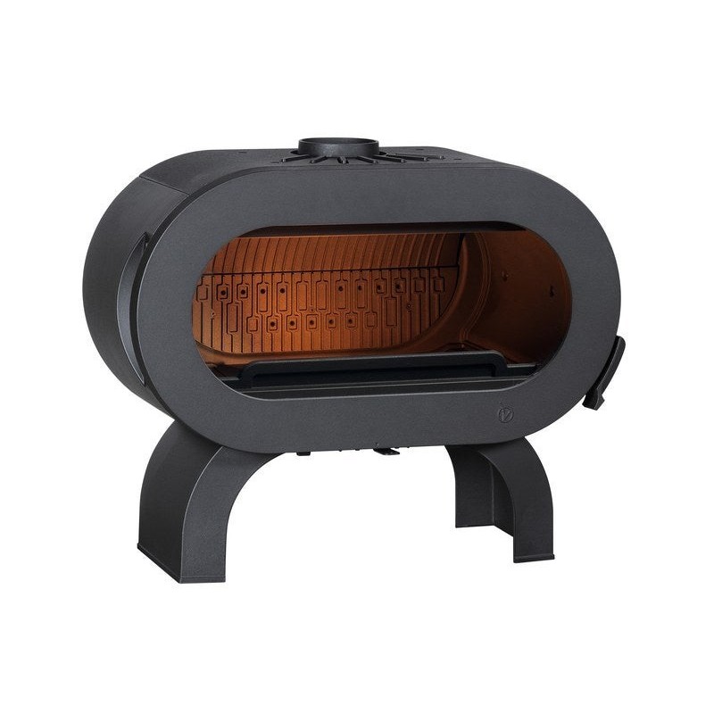 Poêle à bûche INVICTA Fifty sur arche anthracite, 10 kW