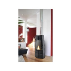 Poêle à bûche INVICTA Chamane anthracite, 10 kW