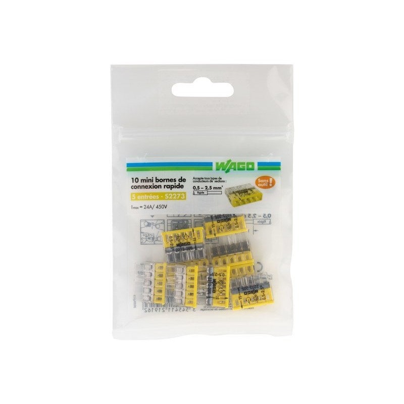 Lot De 10 Minibornes Automatiques, 2,5 Mm² Pour Rigide Zenitech