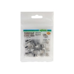 Lot de 20 minibornes automatiques à levier pour rigide, WAGO, 2.5 mm²