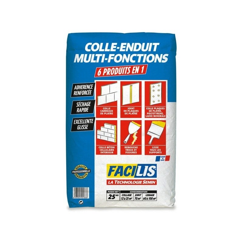 Enduit Colle Universel Facilis, 25 Kg