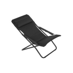 Transat de jardin en acier Air comfort gris acier LAFUMA MOBILIER