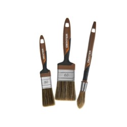 Lot de 3 pinceaux bois pour peindre toute surface, DEXTER