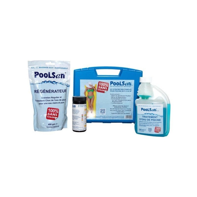 Kit d'entretien N1 pour piscine POOLSAN,100% sans chlore,0.7 kg