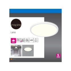 Plafonnier SDB, design blanc led intégrée INSPIRE Lano D.29.4 cm