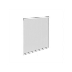 Moustiquaire enroulement vertical 120x120 cadre alu blanc