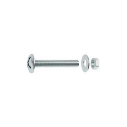 Lot De 20 Boulons Tête Ronde Acier Zingué, L.16 X Diam.4 Mm Standers