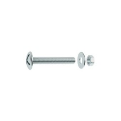 Lot De 15 Boulons Tête Ronde Acier Zingué, L.16 X Diam.5 Mm Standers