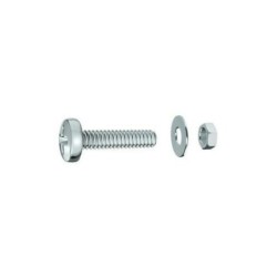 Lot De 25 Boulons Tête Cylindrique Acier Zingué, L.12 X Diam.4 Mm Standers