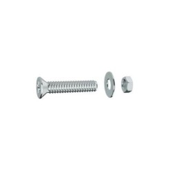 Lot De 6 Boulons Tête Autofraisée Plate Acier Zingué, L.60 X Diam.6 Mm Standers