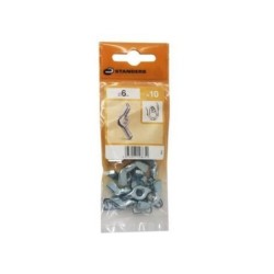 Lot De 10 Écrous Oreilles Acier, Diam.6 Mm Standers