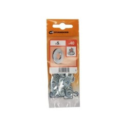 Lot De 40 Rondelles Acier Carbone Zingué, Diam.5.1 Mm Standers