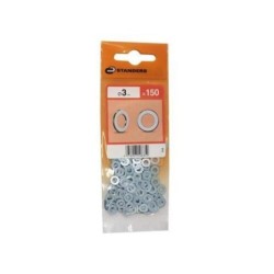 Lot De 150 Rondelles Acier Carbone Zingué, Diam.3.2 Mm Standers