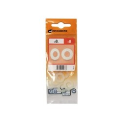 Lot De 8 Rondelles Nylon Brut, Diam.8.3 Mm Standers