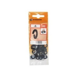 Lot De 40 Rondelles Acier Carbone Zingué, Diam.6.1 Mm Standers