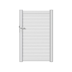 Portillon Battant Naterial Trez L.100 X H.155 Cm, Blanc