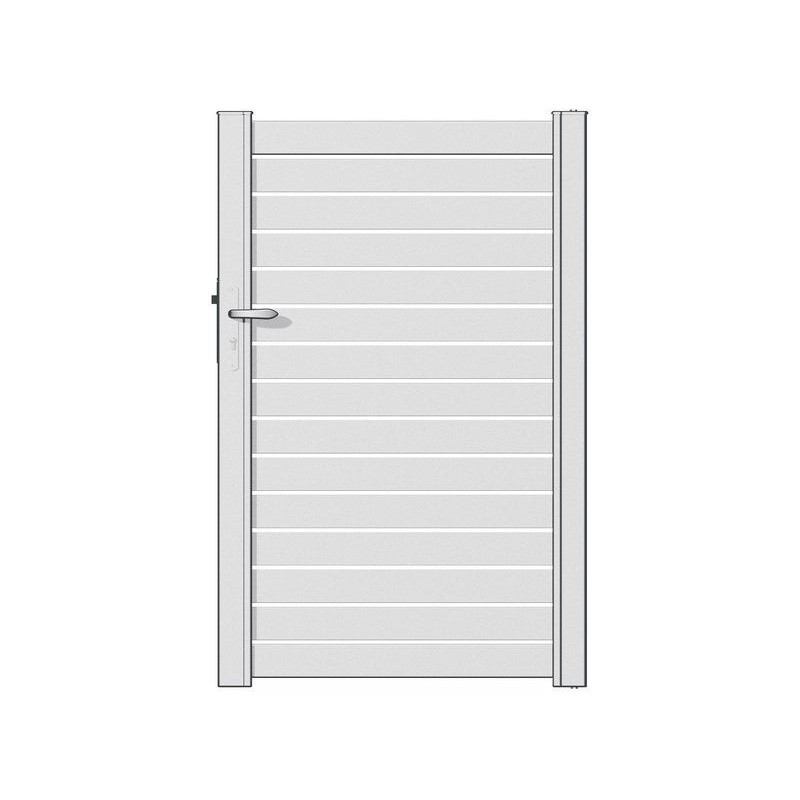 Portillon Battant Naterial Trez L.100 X H.155 Cm, Blanc