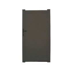 Portillon Battant Aluminium Lao Gris Anthracite Naterial, L.100X H.170 Cm