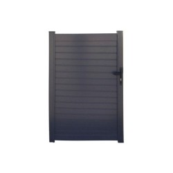 Portillon Battant Aluminium Concarneau Gris Anthracite Naterial, L.100X H.153 Cm