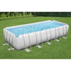 Piscine hors-sol tubulaire POWERSTEEL BESTWAY, L.6,40 x l.2,74 x H. 1,32 m