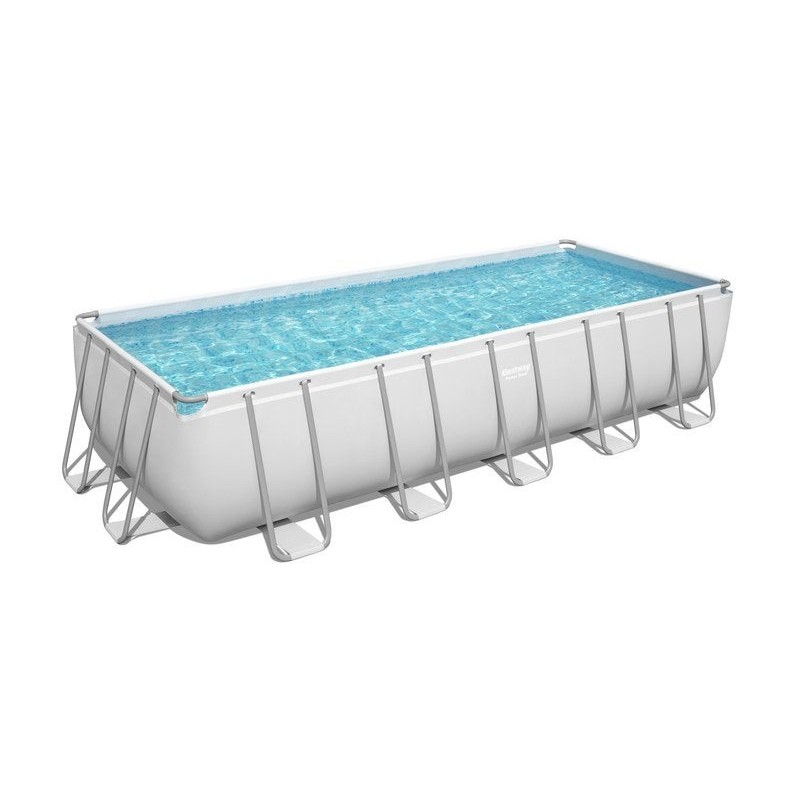 Piscine hors-sol tubulaire POWERSTEEL BESTWAY, L.6,4 m x l.2,74 m x H. 1,32 m