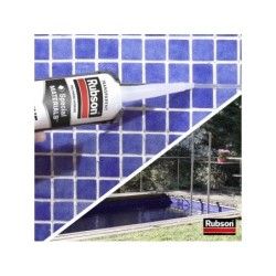 Mastic étanchéite piscine transparent RUBSON cartouche 280ml