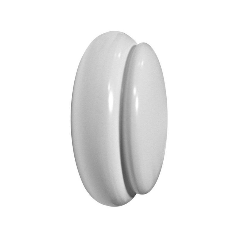 Lot De 2 Embouts Galet Inspire, Blanc Satiné Diam.35 Mm