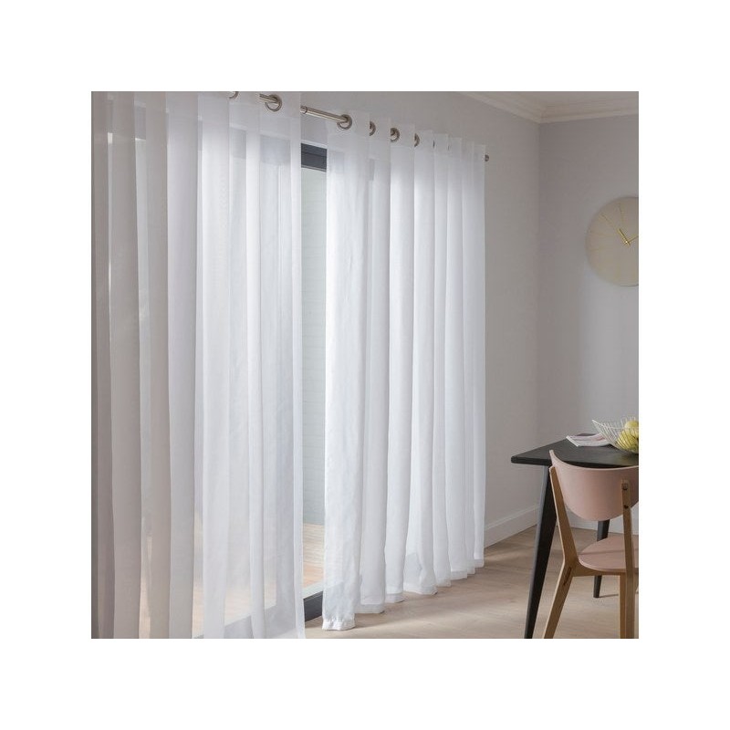 Voilage Transparent, Chic Blanc L.300 X H.240 Cm