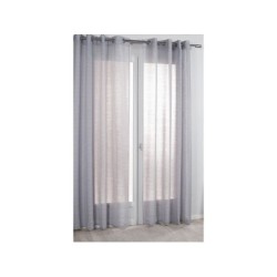 Voilage tamisant, Lola gris l.140 x H.260 cm