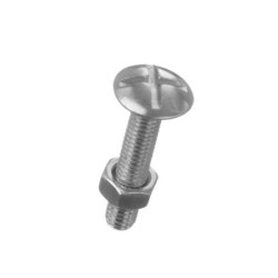 Lot de 8 boulons poêlier en inox, STANDERS, L.30.0 x diam. 6 mm