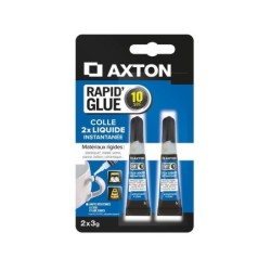 Lot de 2 colles glue liquide Rapid' AXTON, 2x3gr