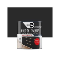 Peinture Pour Meuble Relook Maison Deco Noir  Satiné 0.5 L