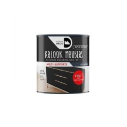 Peinture Pour Meuble Relook Maison Deco Noir  Satiné 0.5 L