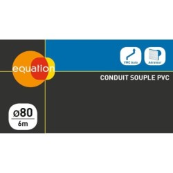 Conduit souple pvc EQUATION, Diam. 80/80 mm, L. 6 m Csp80