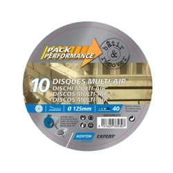 Lot De 10 Disques Abrasifs Norton, 125 Mm, Grains 40