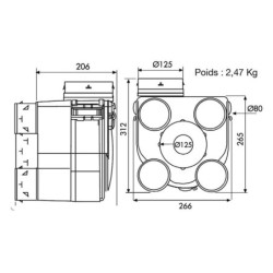 Kit VMC simple flux simple flux hygroréglable EQUATION Hygro 3