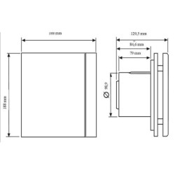 Aérateur extracteur intermittent à interrupteur S&P Silent design 100 mm