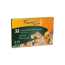 Allume-feu 100 % naturel, FLAM & CO, 32 cubes