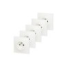 Lot De 5 Prises Avec Terre Neptune, Blanc, Legrand