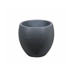 Pot plastique EDA, diam.50 x H.45 cm, anthracite