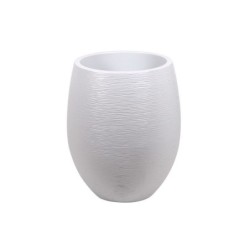 Pot plastique EDA, diam.50 x H.60 cm, blanc cérusé