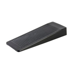 Cale porte à fixer au sol en pvc mat, STANDERS, L.9.6 x H.1.4 x l.4 cm noir